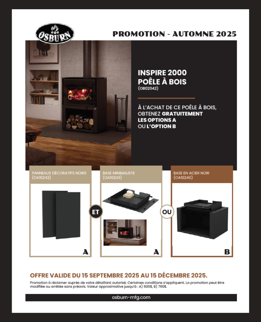 Promotion OSBURN automne 2025 inspire 2000