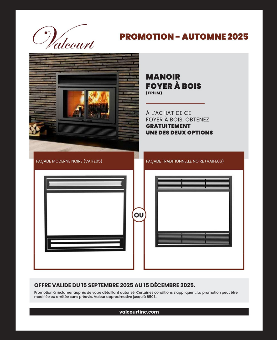 Promotion automne 2025 Valcourt manoir