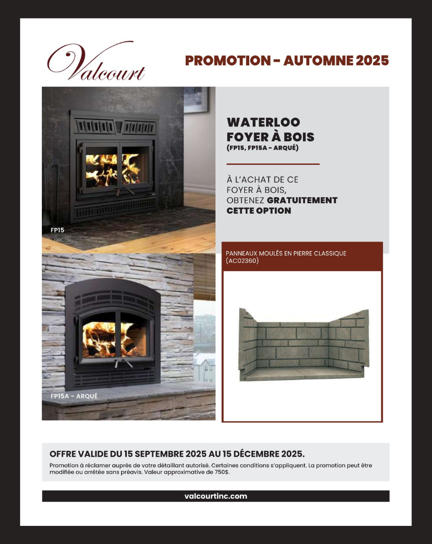 Promotion automne 2025 Valcourt waterloo