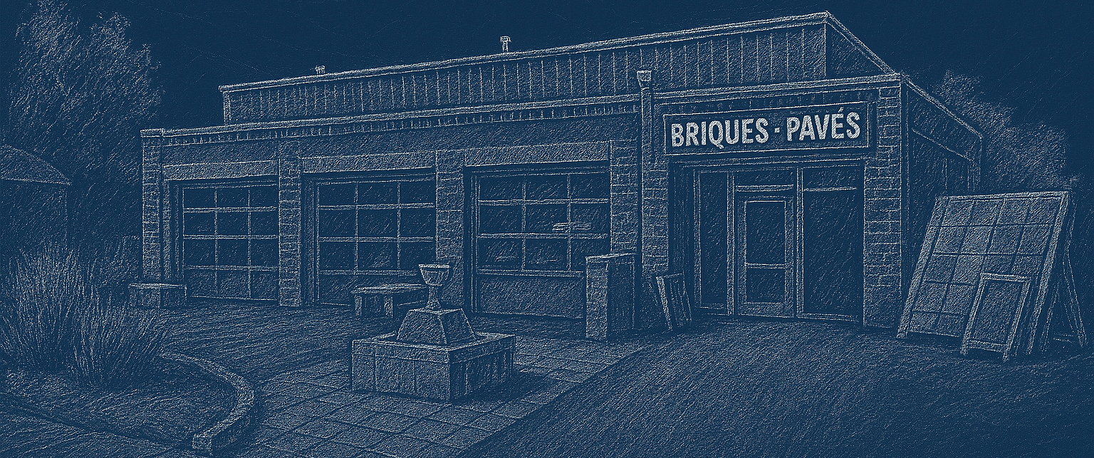 Dessin batiment briquetier paysager